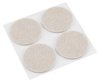 Podkładki filcowe okrągłe samoprzylepne, jasnobrązowe 40 mm, 4 szt.