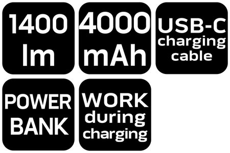 Lampa warsztatowa akumulatorowa 1400 lm