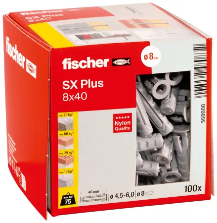 Fischer Kołek Rozporowy SX Plus 8x40 (100 szt.) 568008