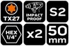 Bity udarowe TX27 x 50 mm, 2 szt.