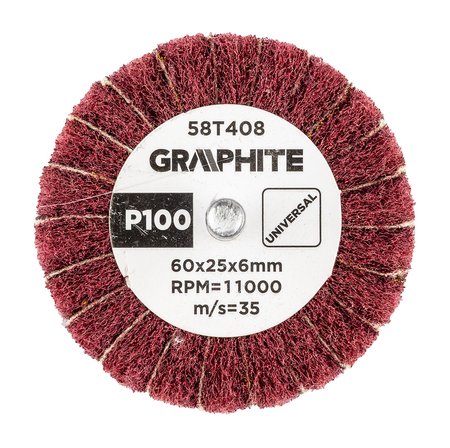 Ściernica listkowa trzpieniowa 60 x 25 x 6 mm, P100