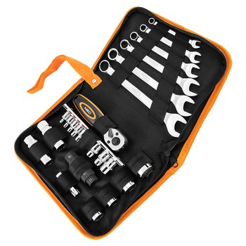 Zestaw narzędzi do motocykla - 25 szt. - miękkie etui