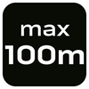 Dalmierz laserowy, zasięg 100 m, IP54