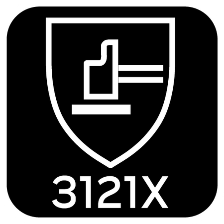 Rękawice robocze, poliester pokryty lateksem (crincle), 3121X, rozmiar 11 (karta)