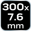 Opaski zaciskowe EXTREME 7.6 × 300 mm, białe, 50 szt.
