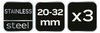 Opaska ślimakowa 20-32/9 mm, W4, 3 szt.