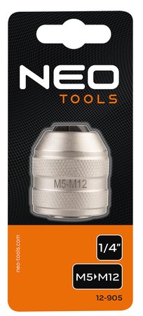 Adapter do gwintowników, 1/4"DR M5-M12
