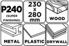 Płótno ścierne 230 x 280 mm, P240