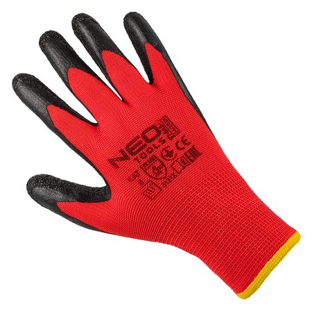 Rękawice robocze, poliester pokryty lateksem (crincle), 3121X, rozmiar 10 (karta)