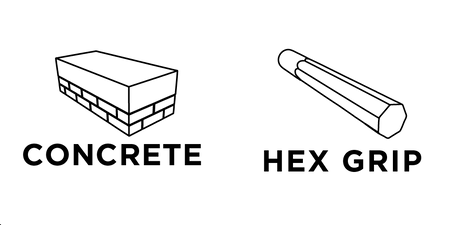 Dłuto HEX płaskie 115 x 400 mm