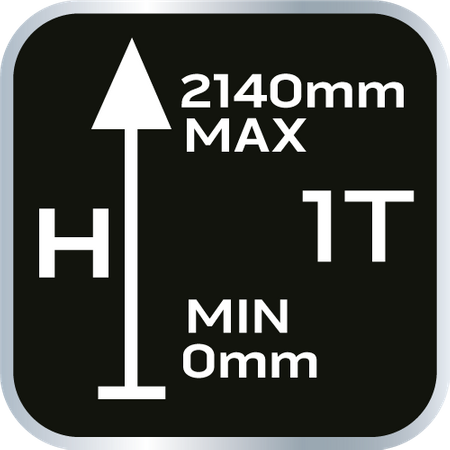 Podnośnik warsztatowy 2 t, 25-2382 mm, żuraw