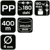 Linka pleciona polipropylenowa fi 4 400m