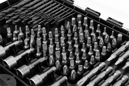 Zestaw wierteł i bitów, nasadki, 120 szt.