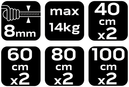 Linki transportowe zestaw 8 szt.