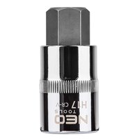 Końcówka sześciokątna na nasadce 1/2", H17 x 55 mm