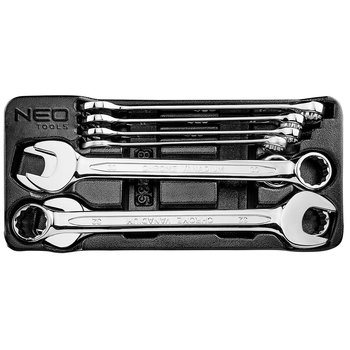 Klucze płasko-oczkowe 20-32 mm, zestaw 8 szt., wkładka