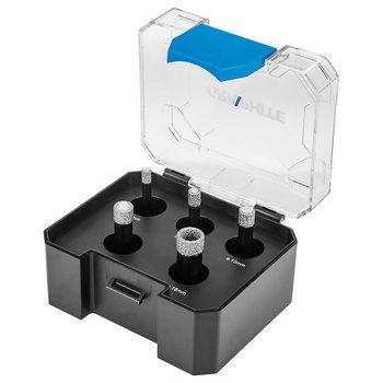 Otwornice diamentowe (6, 8, 10, 12, 16 mm), zestaw 5 el.