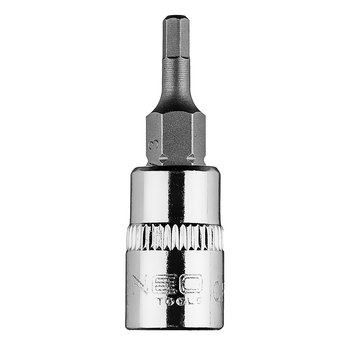 Końcówka sześciokątna H3 na nasadce 1/4", krótka, 37 mm