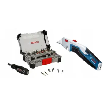 Bosch Professional Zestaw: Nóż Trapezowy + Zestaw Bitów Extra Hard 43 el.