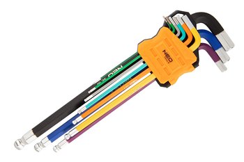 Klucze sześciokątne 1.5-10 mm, zestaw 9 szt.