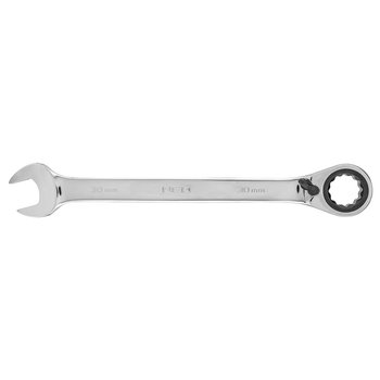 Klucz płasko-oczkowy z grzechotką i przełącznikiem 30 mm