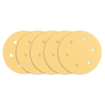 Papier ścierny na rzep 225 mm, K120, 5 szt., z 6 otworami do szlifierki 59G264, 59G265
