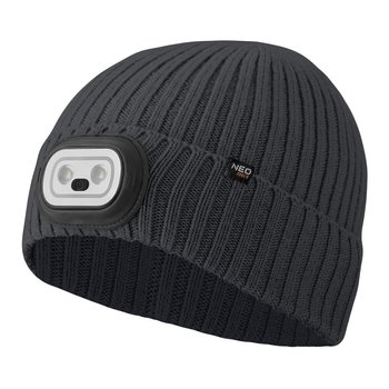 Czapka z latarka LED RGB, grafitowa