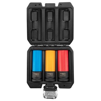 Nasadki do felg aluminiowych - zestaw 3 szt. (17 mm, 19 mm, 21 mm), Cr-Mo