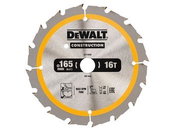 PIŁA TARCZOWA DO DREWNA 165/20MM, 16 ZĘBÓW