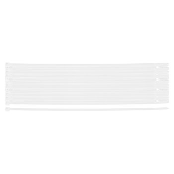 Opaski zaciskowe EXTREME 4.8 × 370 mm, białe, 50 szt.