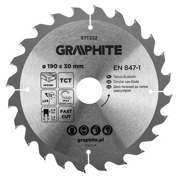 Tarcza do pilarki, widiowa, 190 x 30 mm, 24 zęby
