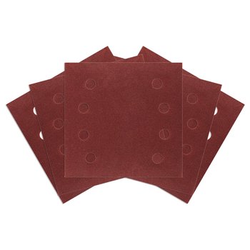 Papiery ścierne na rzep, kwadrat 113 x 113 mm, P120, 5 szt., z 8 otworami do 04-623