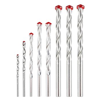 Zestaw wierteł do betonu: 3, 4, 5, 6, 7, 8, 9, 10 mm, zestaw 8 szt.