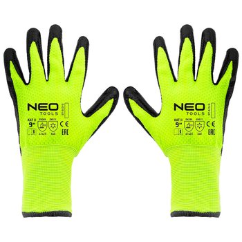 Rękawice robocze ocieplane, nylon powlekany lateksem, 4142X, rozmiar 9