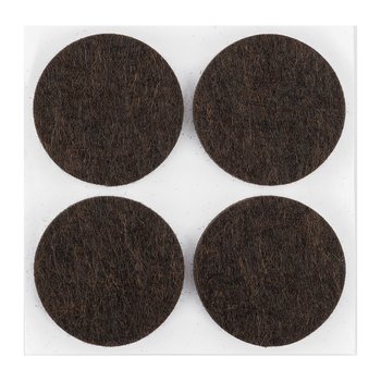 Podkładki filcowe okrągłe samoprzylepne, ciemnobrązowe 40mm, 4 szt.