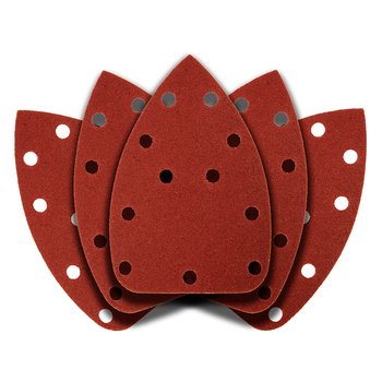 Papier ścierny na rzep delta 140 x 140 x 80 mm, K120, 5 szt., z otworami