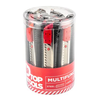 Nóż z ostrzem łamanym 18 mm, zestaw 12 szt., w tubie