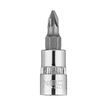 Końcówka wkrętakowa PZ1 na nasadce 1/4", krótka, 37 mm