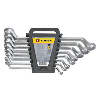 Klucze oczkowe odgięte 6-22 mm, zestaw 8 szt.