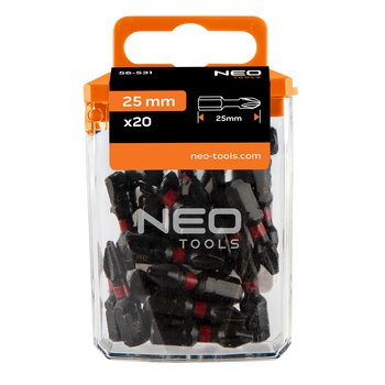 Bity udarowe PH2 x 25 mm, 20 szt.