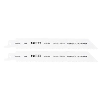 Brzeszczoty do piły szablastej 152 x 19 x 0.9 mm, 10/14TPI, kpl. 2 szt.