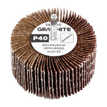 Ściernica listkowa trzpieniowa 80 x 40 x 6 mm, P40