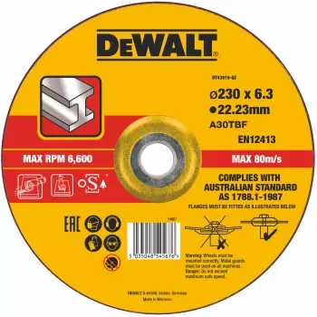 DeWalt DT43919 Tarcza do Szlifowania Metalu 230x6x22,23mm