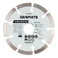 Tarcza diamentowa do cięcia segmentowa, 125 x 22.2 mm, na sucho i mokro