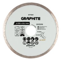 Tarcza diamentowa do cięcia pełna, 125 x 22.2 mm, na mokro