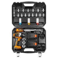 Klucz udarowy, akumulatorowy 2x18V/2.0Ah, z zestawem nasadek 1/2"