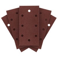 Papiery ścierne na rzep 93 x 185 mm, P100, 5 szt., z 8 otworami