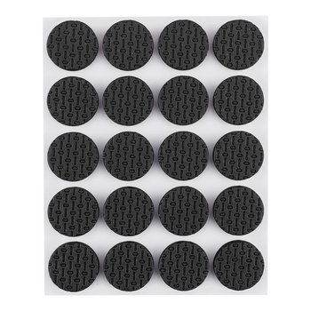 Podkładki z pianki okrągłe samoprzylepne, czarne 20mm, 20 szt.