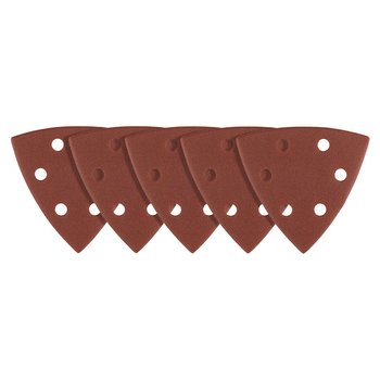 Papiery ścierne delta na rzep 93 x 93 mm, P240, 5 szt., z 6 otworami