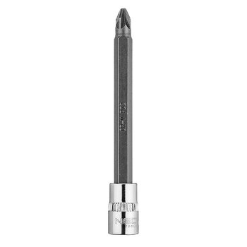 Końcówka wkrętakowa PZ2 na nasadce 1/4", długa, 87 mm